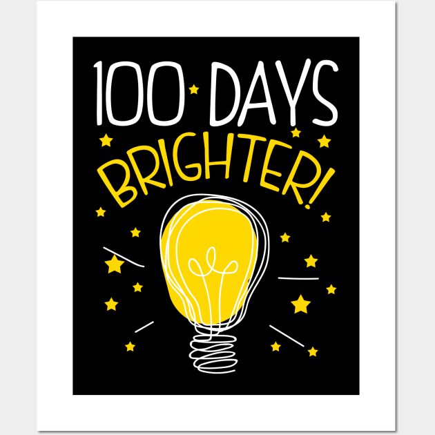 100 Days Of School Cute T-shirt Wall Art by KsuAnn